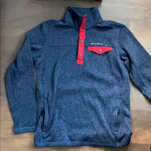 Eddie Bauer Radiator Fleece Snap Mock Neck